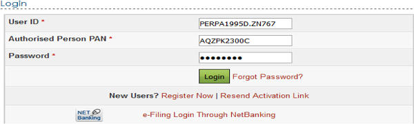 using ITDREIN, Authorised Person PAN