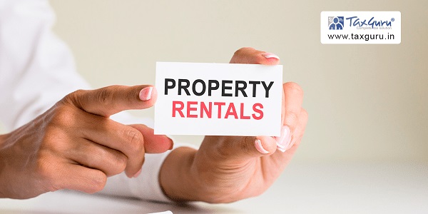 Property Rentals note holding businessman