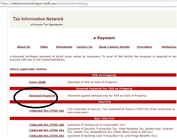 how-to-make-payment-of-demand-for-tds-on-property