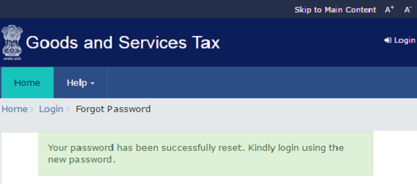 How to retrieve forgotten password on GST Portal / Website