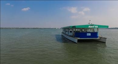 Adithya Solar powered Ferry - Front View