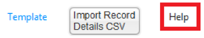 CSV template file
