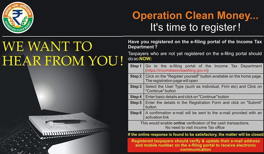 Operation Clean Money- Time to Register