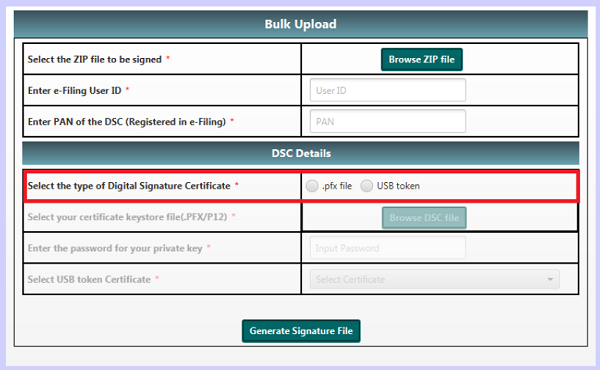 type of Digital Signature Certificate