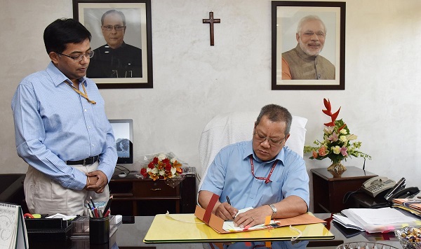 Mr.Anthony Lianzuala today took over as the New Controller General of Accounts (CGA),Department of Expenditure,Ministry of Finance,in Delhi.