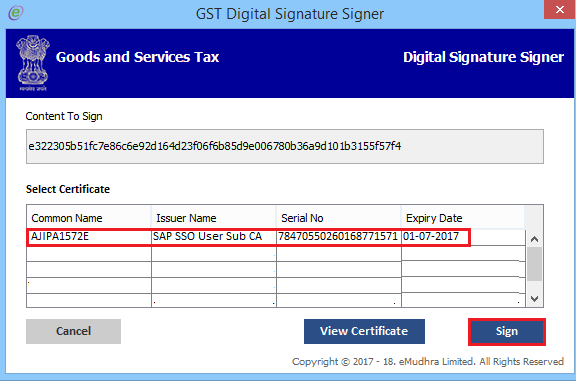 Digital Signature Signaer gst