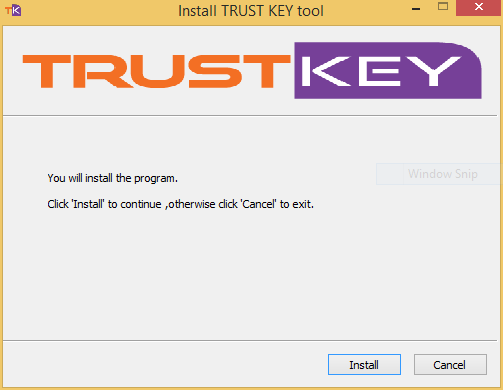 Install TRUST KEY Tool