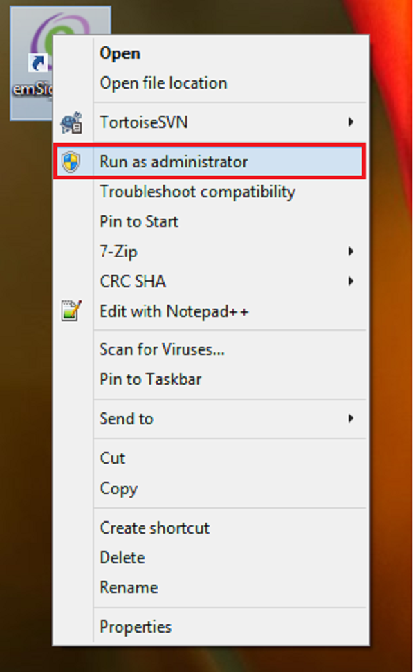 Run as Administrator