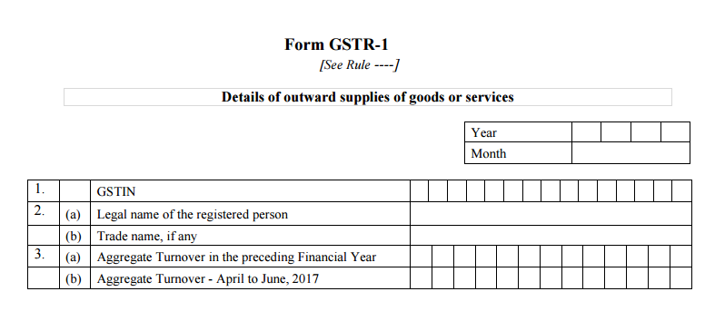 invoice format e gst And Return Filing GST GSTR : 3B For July 2017 August