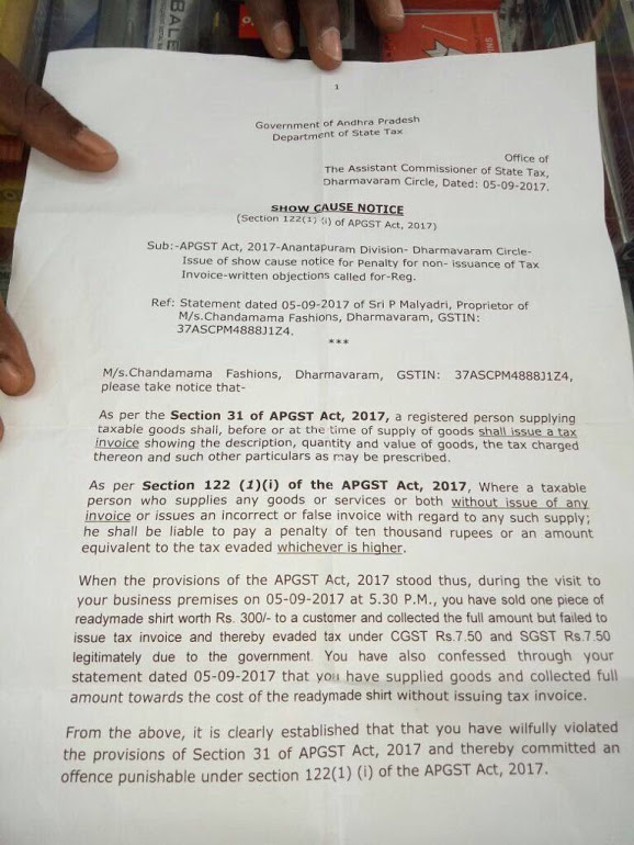 Rs. 20000 Penalty for GST of Rs. 15