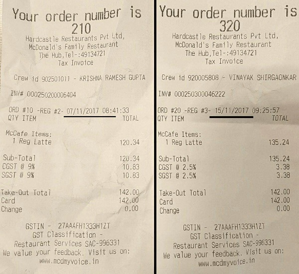 Resturant Bill not giving benefit to Customer of GST Reduction