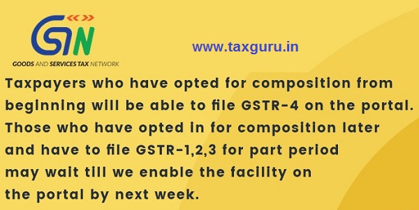 file GSTR-4 on GST portal