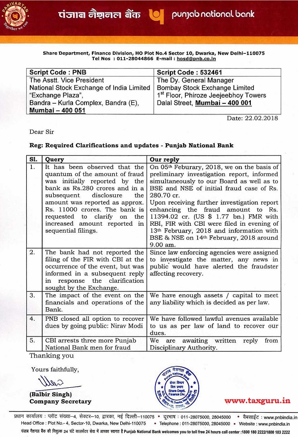pnb clarifies on nirav modi statement making fraud public bel financial statements