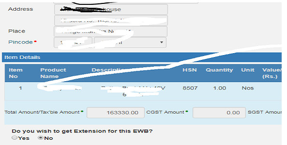 Do you wish to get Extension for this EWB