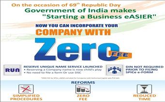 SPICe – Simplified Proforma for Incorporating Company Electronically (ease of Incorporation)