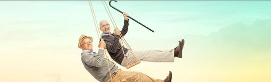 Religare Health Insurance- Two Old man in seesaw