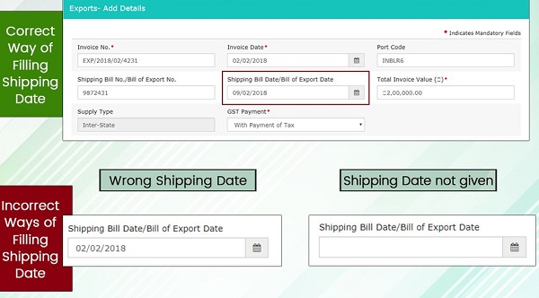 How to correctly file Invoice date details in Table 6A of Form GSTR-1- PIC 5