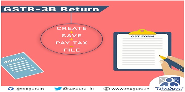 GSTR-3B return- How to create, save, pay taxes and file