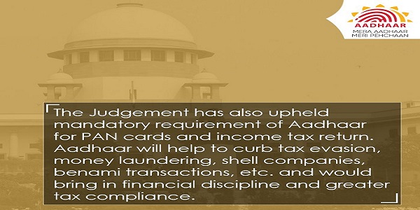 SC Judgment on Validity of Aadhaar for Telephone, ITR etc