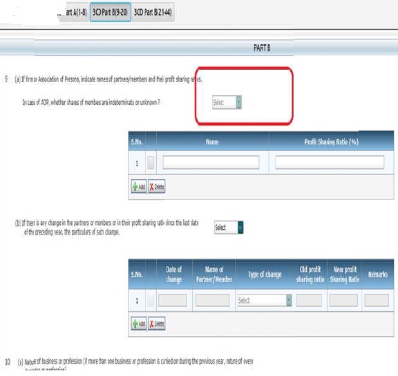 Constant changes in Utilities relating to Tax Audit Forms