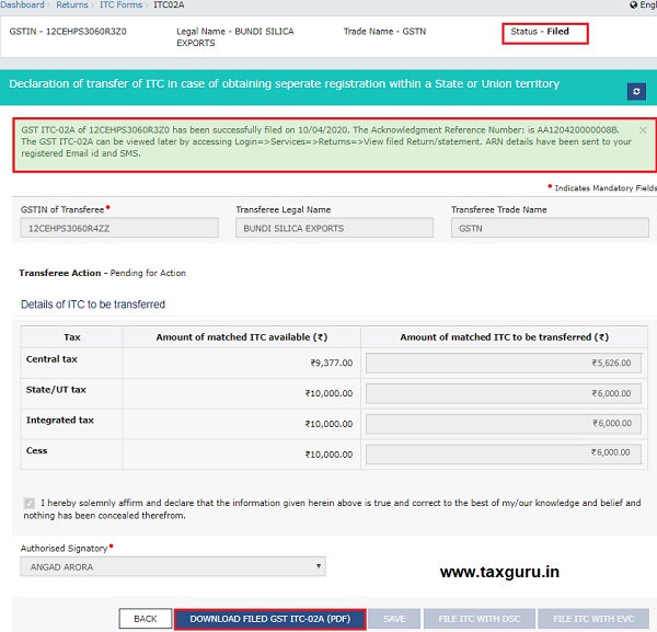 GST ITC-02A Image 10