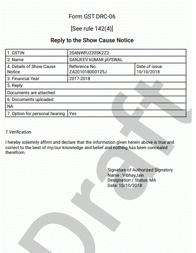 Form GST DRC-06 images 7