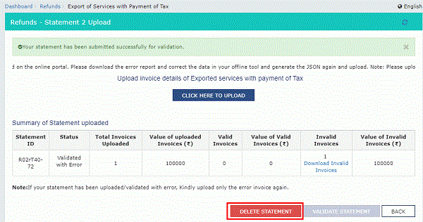 Refund on Account of Export of Services (With Payment of Tax) images28