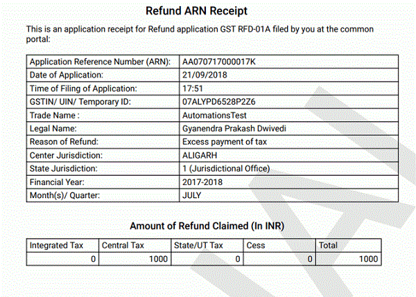 Refund on Account of Excess Payment of Tax Images 16