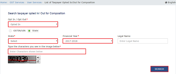 Search Taxpayers Opted In Out of Composition Image 2