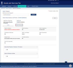 How to search details of a taxpayer using PAN on GST Portal