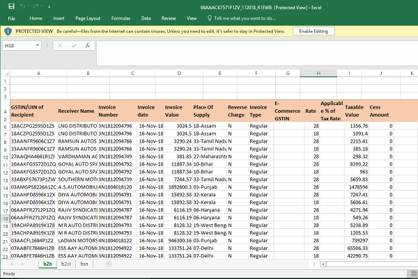 invoice way e format bill Importing into Form 1 GSTR of e bill in invoices system Way