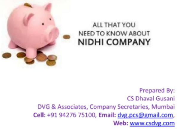 Incorporation Process Of Nidhi Company In India