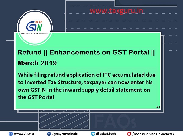 Enhancement of the GST Portal