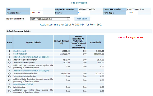 Add modify deductee details