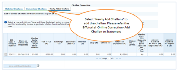 Challan Correction-Newly Added Challan