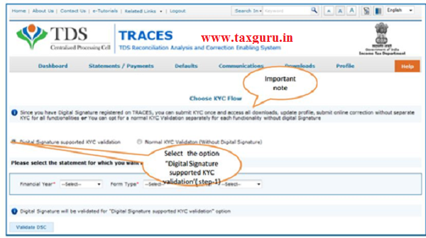 Digital Signature supported KYC Validation contd. (Step 1)