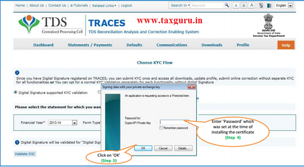 Digital Signature supported KYC Validation contd. (Step 4 & 5)