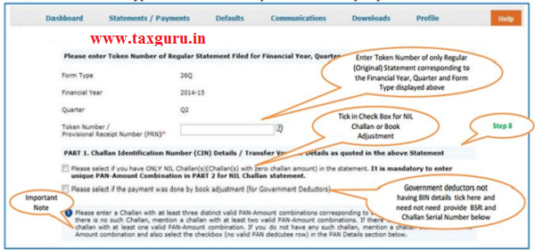 Digital Signature supported KYC Validation contd. (Step 8) -KYC of the FY+Quarter+From Type selected in step 2 will be displayed