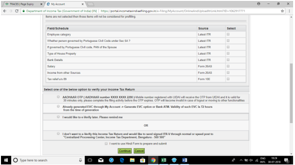 Income Tax E-Filing ( ITR-1) images 1