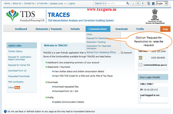 Logging Request for Resolution (contd.)