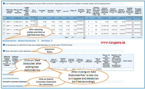 Modify Add deductee details- Add New  Deductee image 2