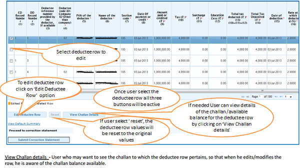 Modify Add deductee details- Default Deductee image2