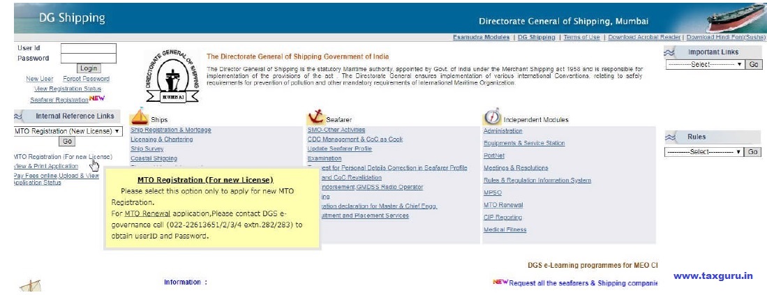 Multi modal transport operator Registration- Step 2