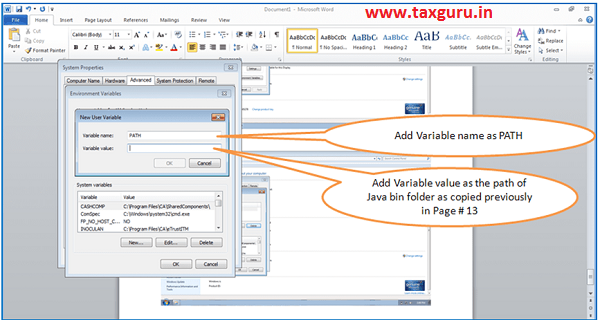 Setting Java Path in Environment Variable(contd.). Image 7