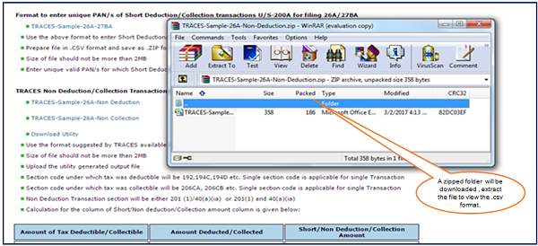 Step 6 (Contd.) A Zipped folder will be downloaded , extract the file to view the file format.