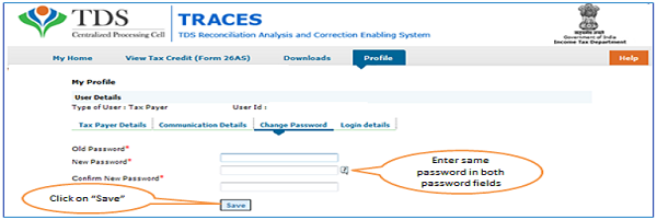 View and Update Profile – Change Password