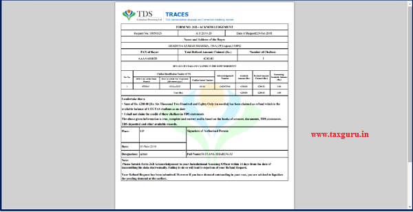 Step 10 (Contd.) Furnish “Form 26B Acknowledgement