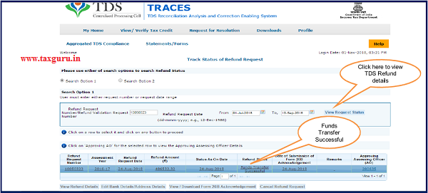 Step 11 (Contd.) Status will be Fund Transfer Successful