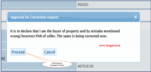 Step 6 (Contd.) User is selecting “AO” tab if PAN of the Seller is Unknown then below dialogue box will pop up