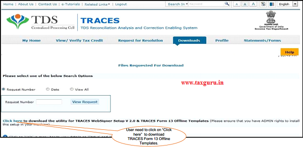 Step 8 (Contd.) Input File format to upload transactions is available in “Requested Downloads”